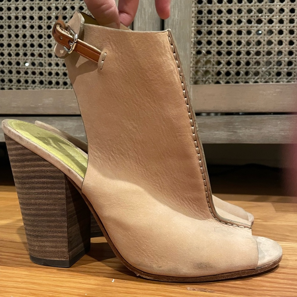 Coach Leather Peep-toe Heels